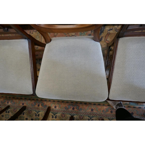 408 - 2 pairs of dining chairs with matching upholstery 