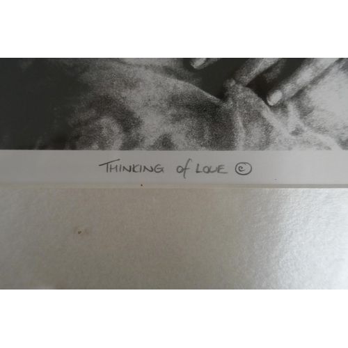 411 - L/E print 24/100 Thinking of Love signed PJK (Paul J. Kettle)