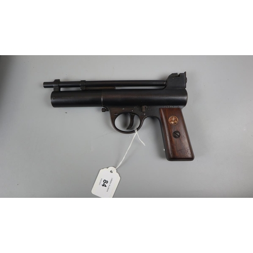 84 - Webley and Scott air pistol mark 1 .22 in original box