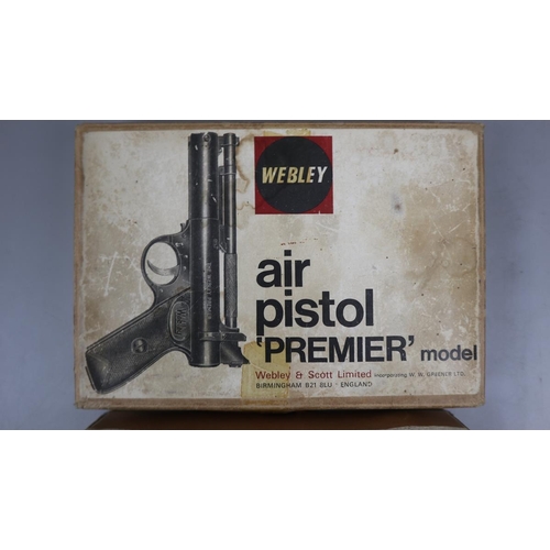 90 - Webley air pistol premier .22 in original box