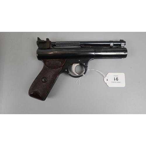 91 - Webley air pistol senior .22 in original box