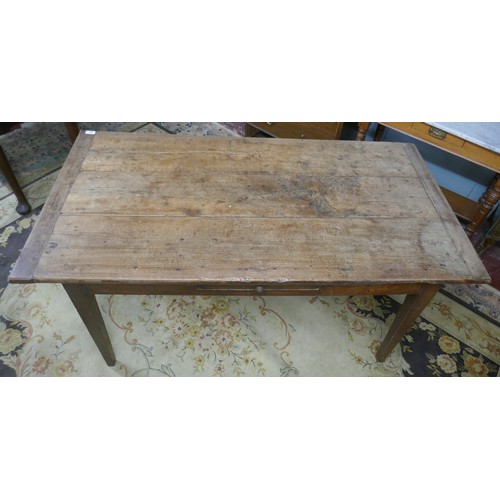 281 - Early fruitwood table – Size: L: 151cm W: 76cm H: 76cm