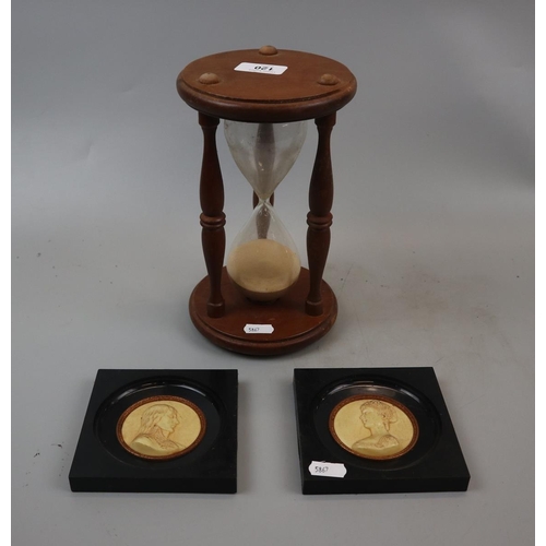 120 - Sand timer and plaques
