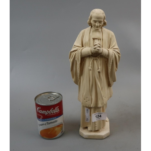 124 - Antique chalk religious figure - Approx height: 30cm