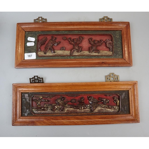 187 - 2 Oriental wall plaques