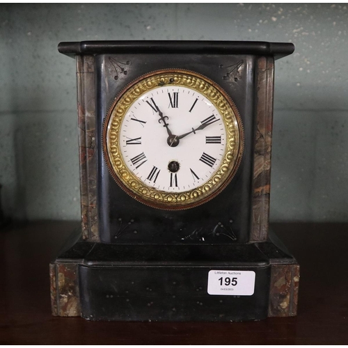 195 - Slate mantle clock