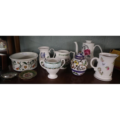 197 - Collection of ceramics to include Botanical Gardens