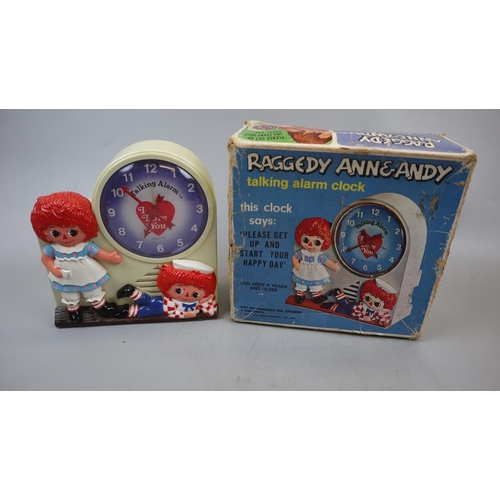 209 - Raggady Ann and Andy alarm clock in original box