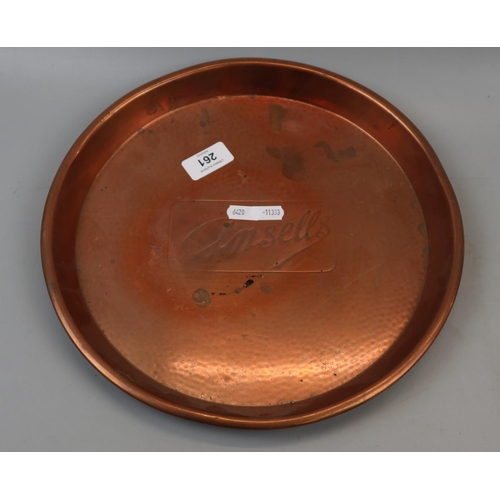 261 - Ansells copper tray