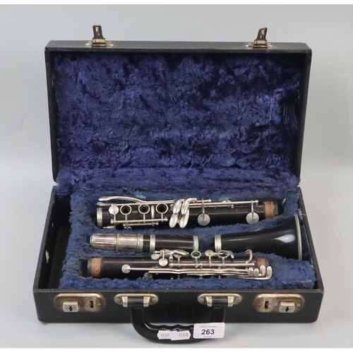 263 - Cased clarinet - F Bussey model 90