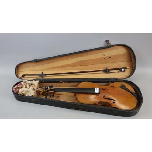 264 - Cased violin