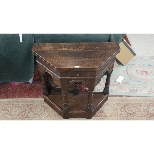 274 - Antique oak credenza table