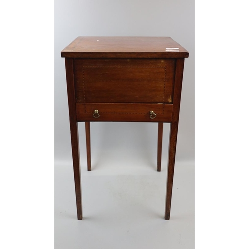 284 - Antique inlaid sewing table