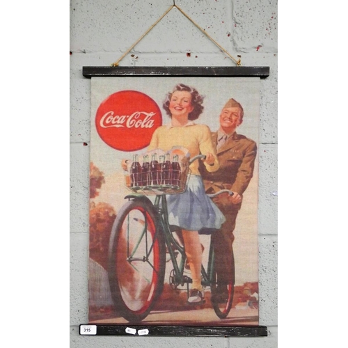 315 - Coca Cola advertising canvas