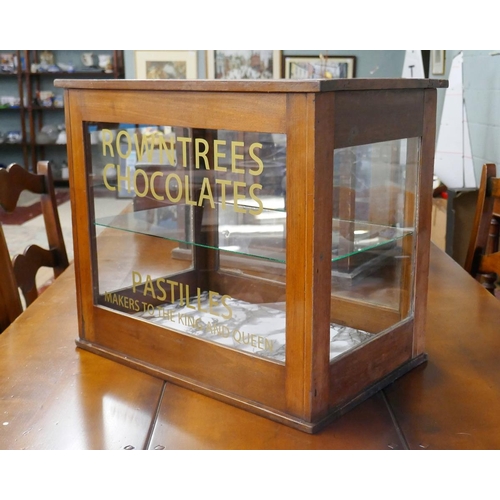 325 - Display cabinet marked Rowntrees chocolates and pastels