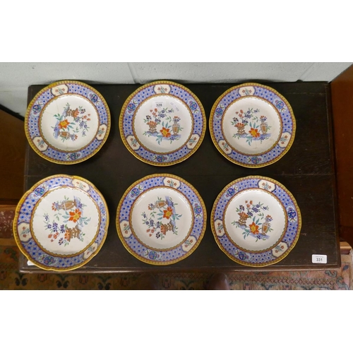 328 - Set of 6 Minton plates