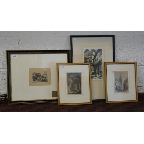 364 - Collection of signed architectural prints