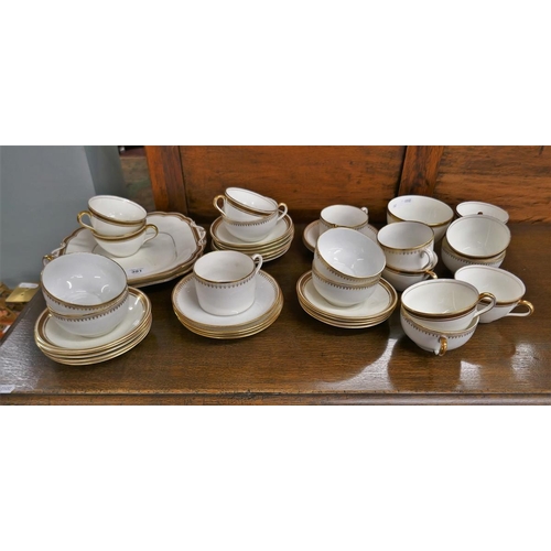 391 - Collection of gilt rimmed china
