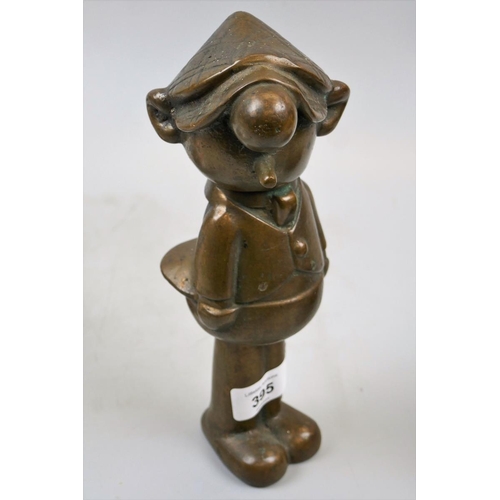 395 - Heavy vintage bronze figure of Andy Capp - Approx height: 23cm