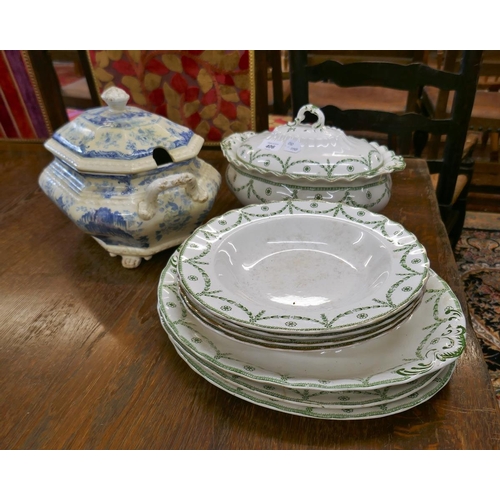 406 - Collection of china to include tureens