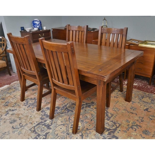 409 - Dining table together 4 matching chairs - Approx size of table: L: 183cm W: 101cm H: 78cm