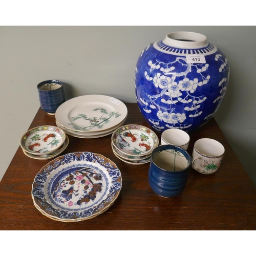 413 - Collection of Oriental china
