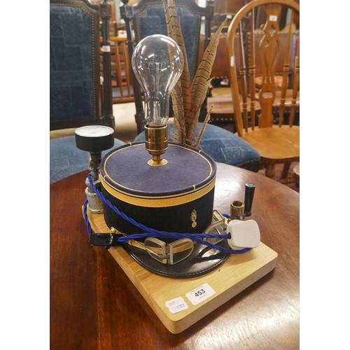 453 - Bespoke steam punk hat lamp