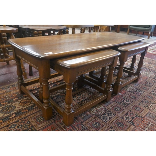 457 - Ercol nest of 3 tables
