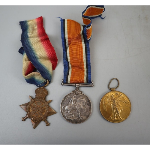 97 - 3 WWI medals The Star & The Great War medal are marked 1191SJTJHLANG. The other medal is marked ... 