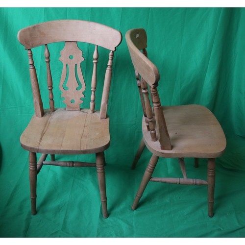 460 - Pair of beechwood dining chairs