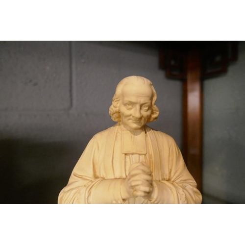 124 - Antique chalk religious figure - Approx height: 30cm