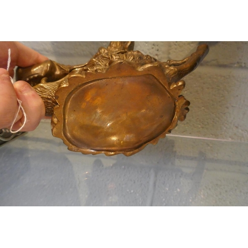 132 - Brass boar's head trinket box