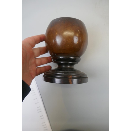 136 - Antique coconut goblet