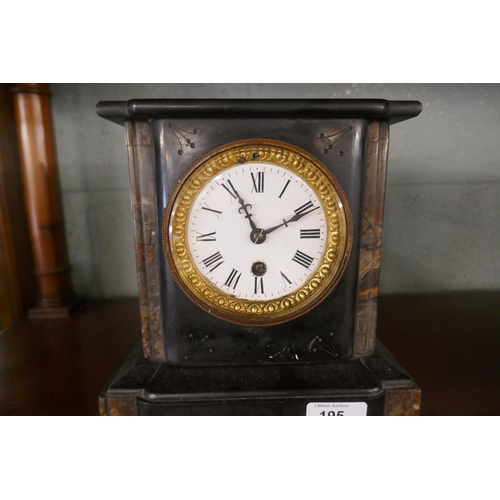 195 - Slate mantle clock