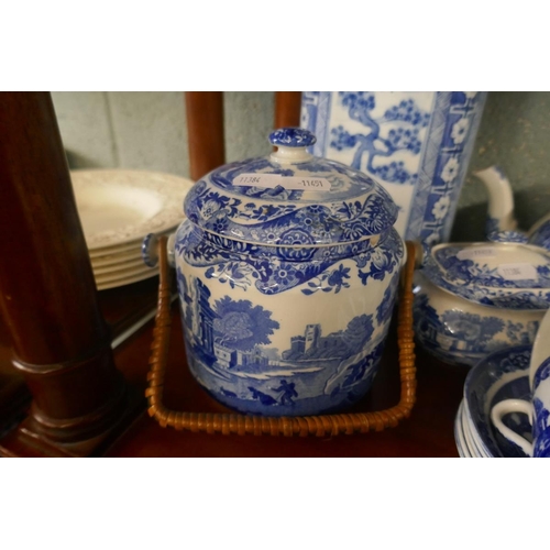 201 - Large collection of blue & white china to include Spode