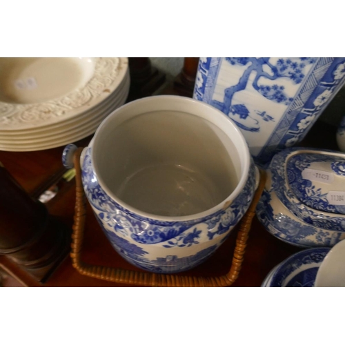 201 - Large collection of blue & white china to include Spode