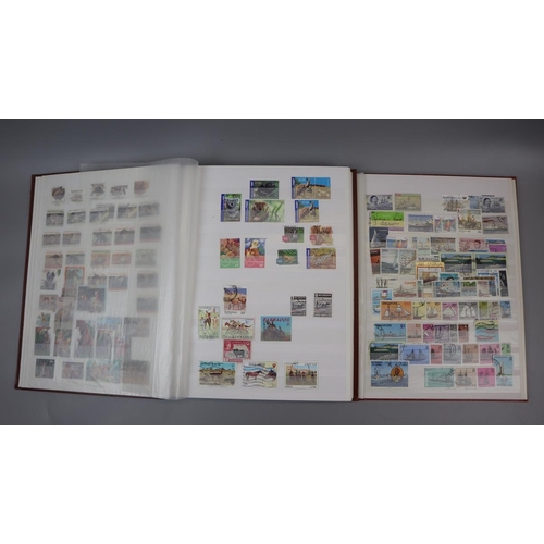 222 - Stamps - Thematics - animal, reptiles, skips & trains in 2 stock books