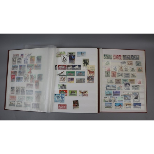 222 - Stamps - Thematics - animal, reptiles, skips & trains in 2 stock books