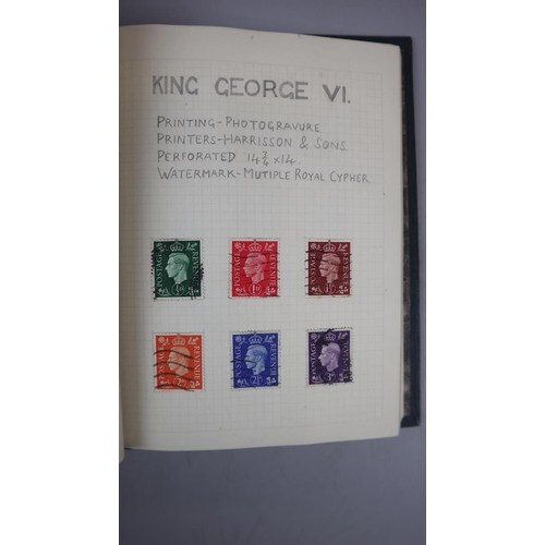 230 - Stamps - Great Britain QV- Kign George VI in album including 2 margin 1d black