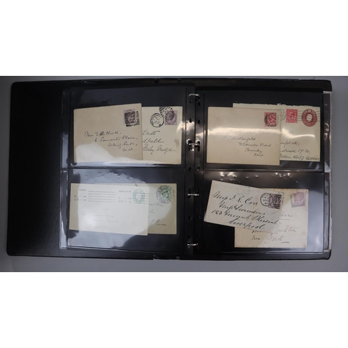 244 - Stamps - 5 albums of Great Britain postal history - covers and cards Queen Victoria to QEII