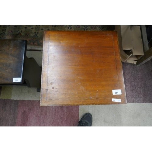 284 - Antique inlaid sewing table