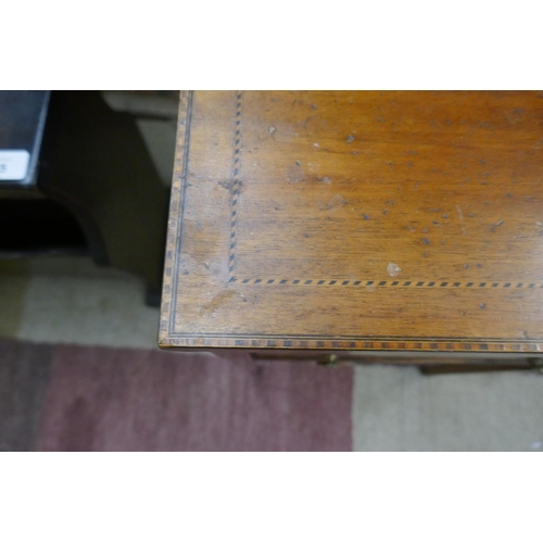 284 - Antique inlaid sewing table