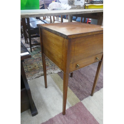 284 - Antique inlaid sewing table