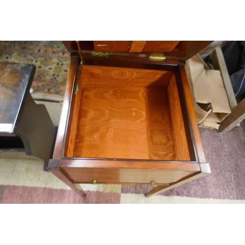 284 - Antique inlaid sewing table