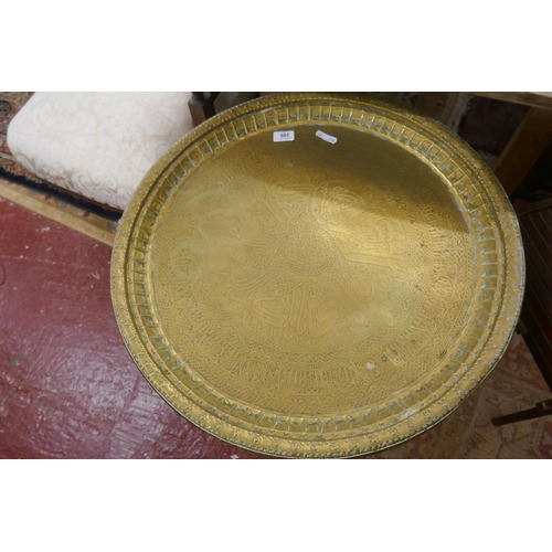 289 - Brass top Indian table