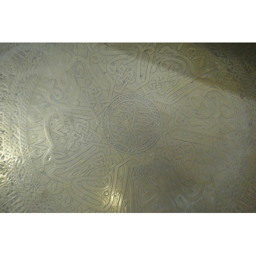 289 - Brass top Indian table