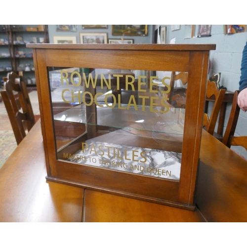 325 - Display cabinet marked Rowntrees chocolates and pastels