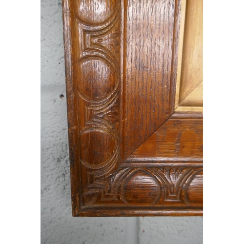 326 - Pair of oak framed Gipsy bevelled glass mirrors