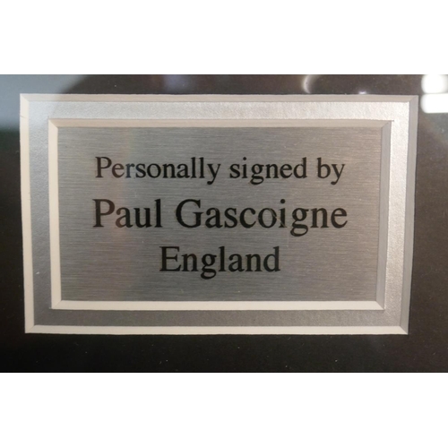 442 - Paul Gascoigne singed shirt with C.O.A 18.06.96 England vs Netherlands