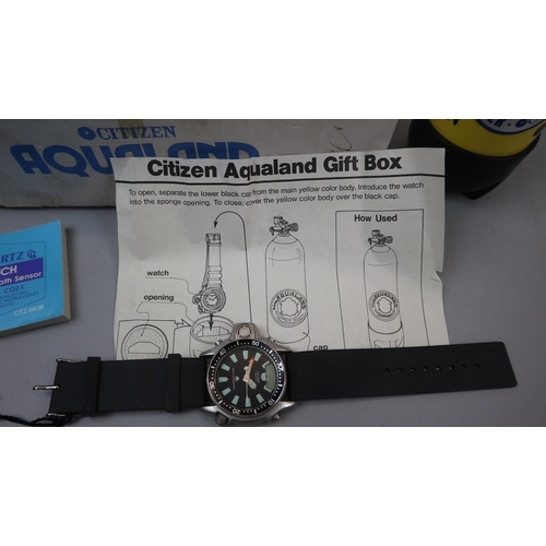 75 - Citizen Aqualand Promaster 1st generation 1985 divers watch in original case & box - As new